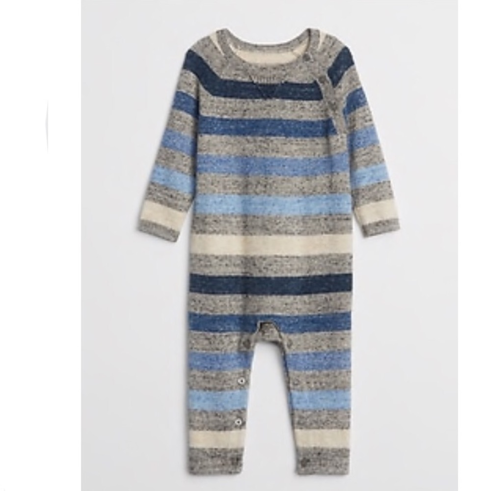 GAP 0-3 Month Blue and Gray One Piece